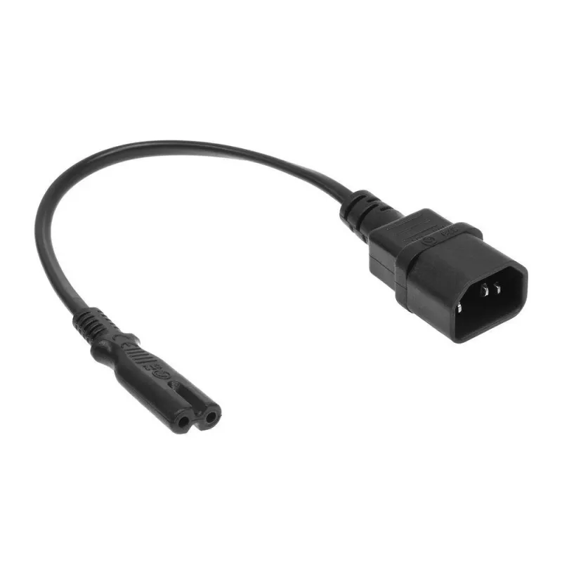 Cabo de alimentação C14 - C7 preto 0,2 m ACT AK5248 250V 2,5A