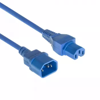 Cabo de alimentação ACT C14 – C15 azul 2 m 250 V 10 A
