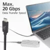 Cabo ACT USB4 20Gbps 240W USB Type-C 2 m preto certificado USB-IF
