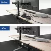 Calha de gestão de cabos ACT retrátil para secretária 43–72 cm fixação por aperto, aço, 728×130×190 mm, 5 kg