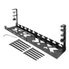 Calha de gestão de cabos ACT retrátil para secretária 43–72 cm fixação por aperto, aço, 728×130×190 mm, 5 kg
