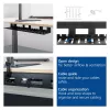 Calha de gestão de cabos ACT para secretária 80 cm – calha reta horizontal em aço 800×140×100 mm