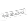 Calha de gestão de cabos ACT para secretária 80 cm – calha reta horizontal em aço 800×140×100 mm