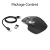 ACT AC5147 rato sem fios, Bluetooth/USB, clique silencioso, 4800 DPI, cinzento