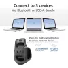 ACT AC5147 rato sem fios, Bluetooth/USB, clique silencioso, 4800 DPI, cinzento