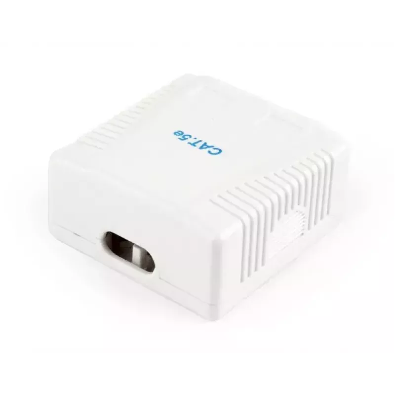 Gembird NCAC-2U5E-01 tomada de rede de superfície, 2x RJ45 Cat5e, branco