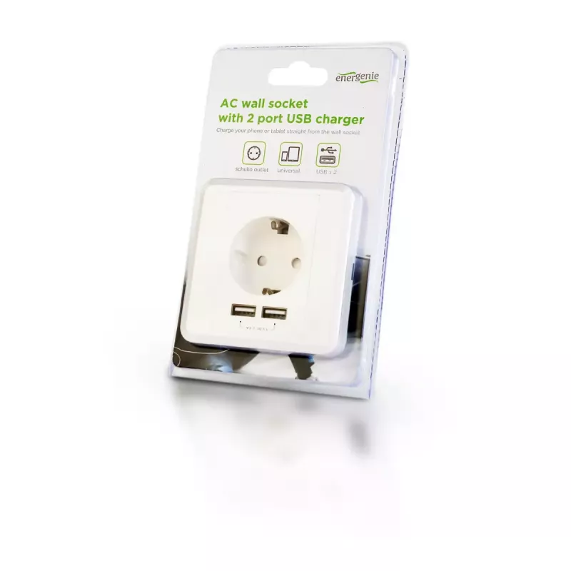 Tomada 2 x USB EnerGenie EG-ACU2A2-01