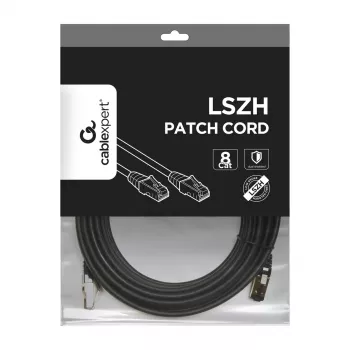 Cabo de rede Gembird PP8-LSZHCU-BK-5M RJ-45 Cat8 5m preto