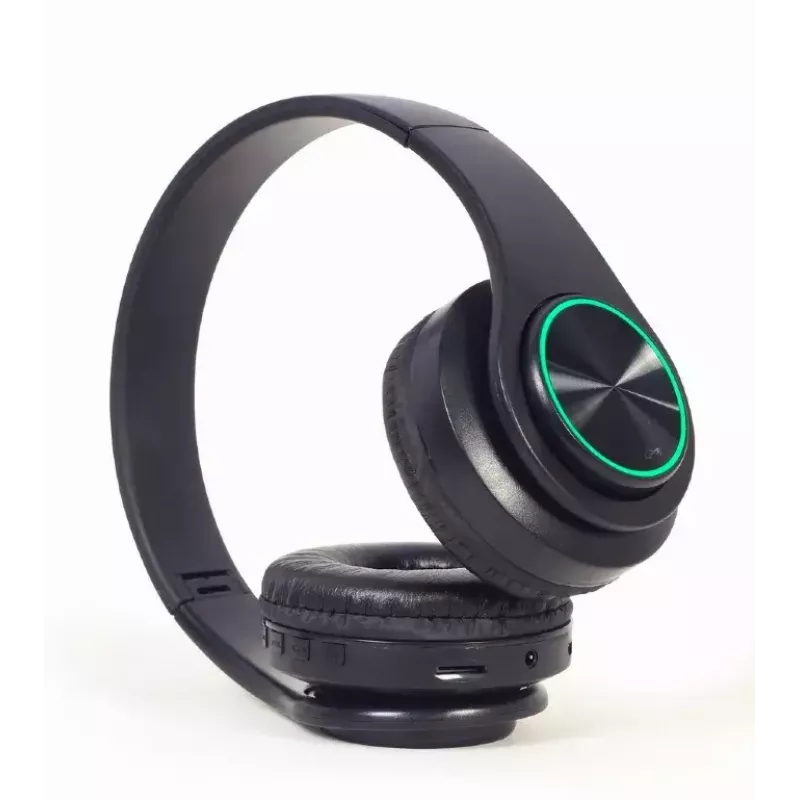 Headset com fios e sem fios GEMBIRD BHP-LED-01, supra-aural, arco de cabeça, preto, cabo de 0,3 m, 150 g