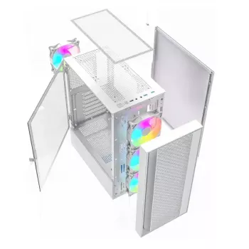 Caixa de computador Fornax 4000 ARGB, ATX, branco