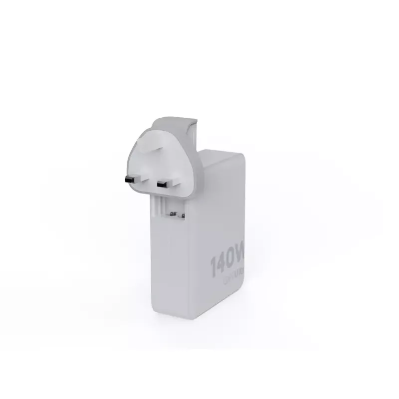 Carregador de viagem GaN portátil 140W Xtorm XVC2140 com 3× portas USB-C-PD e cabo USB-C de 2 m, branco