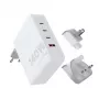 Carregador de viagem GaN portátil 140W Xtorm XVC2140 com 3× portas USB-C-PD e cabo USB-C de 2 m, branco