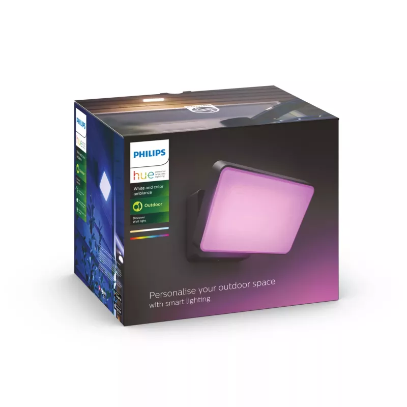 Lâmpada de parede inteligente Philips Hue Discover Outdoor Floodlight LED preto 24V