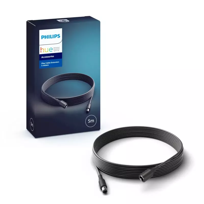 Cabo de extensão Philips Hue White and colour ambience Play – 5000 mm, 110–240V