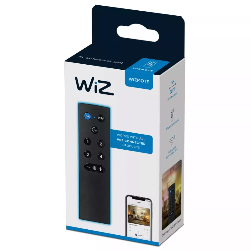 WiZ WiZmote comando sem fios Wi-Fi preto