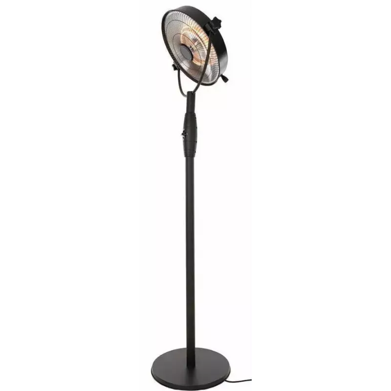 Aquecedor elétrico halogéneo SUNRED Retro, 2100/900 W, para colocação no chão em interiores, aquece até 17 m², preto/castanho