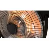 Aquecedor elétrico halogéneo SUNRED Retro, 2100/900 W, para colocação no chão em interiores, aquece até 17 m², preto/castanho