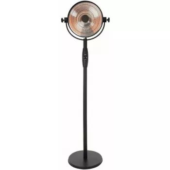 Aquecedor elétrico halogéneo SUNRED Retro, 2100/900 W, para colocação no chão em interiores, aquece até 17 m², preto/castanho