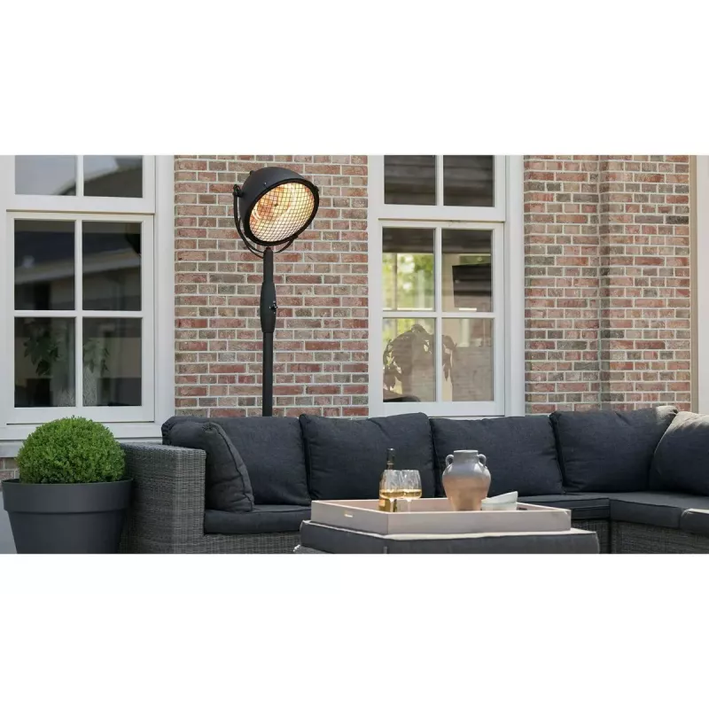 Aquecedor elétrico halogéneo Sunred Indus interior preto, castanho
