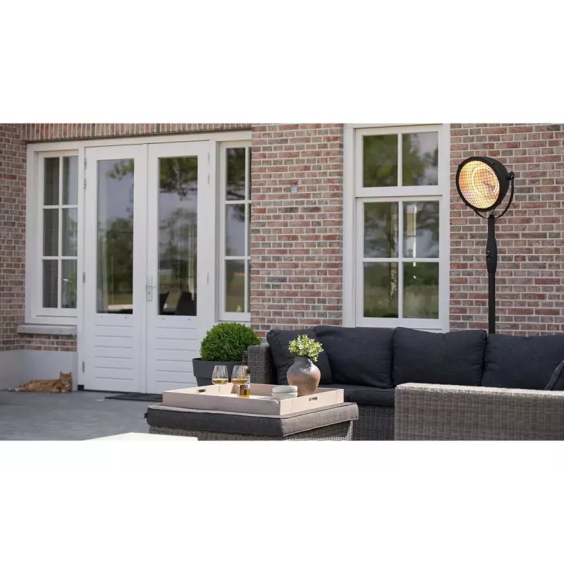 Aquecedor elétrico halogéneo Sunred Indus interior preto, castanho