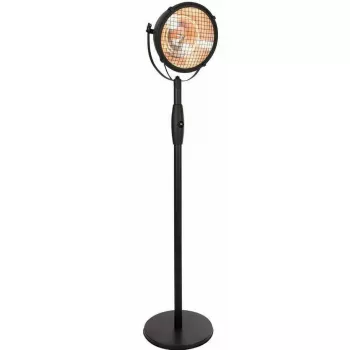 Aquecedor elétrico halogéneo Sunred Indus interior preto, castanho
