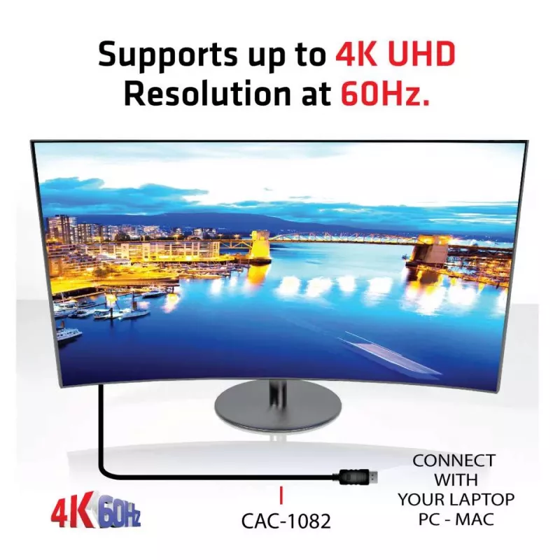 CLUB3D cabo DisplayPort 1.4 para HDMI 2.0b HDR, macho/macho, 2 m