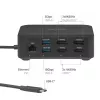 Docking station USB-C Quad DisplayLink CLUB 3D CSV-2542 — 2× DisplayPort 8K60Hz, 2× HDMI 4K60Hz, PD 100W, Ethernet 2.5G