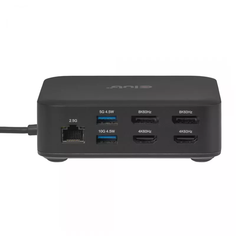 Docking station USB-C Quad DisplayLink CLUB 3D CSV-2542 — 2× DisplayPort 8K60Hz, 2× HDMI 4K60Hz, PD 100W, Ethernet 2.5G