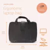R-Go Tools mala para portátil R-Go Viva, couro integral, com suporte para portátil integrado, alça de ombro, 39,6 cm (15,6 polegadas), preto