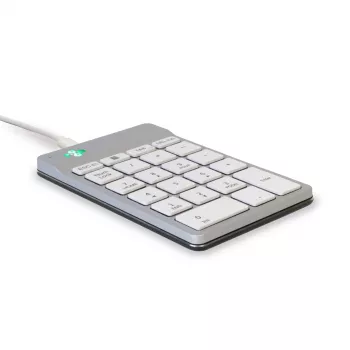 R-Go Tools teclado numérico R-Go Numpad Break, teclado numérico ergonómico com software de pausas, com fios, branco