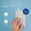 R-Go Tools teclado numérico R-Go Numpad Break, teclado numérico ergonómico com software de pausas, com fios, branco
