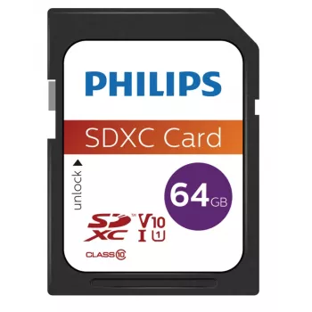Cartão de memória Philips 64GB SDXC UHS-I FM64SD55B