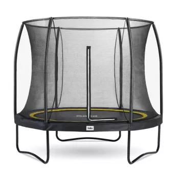 Trampolim exterior Salta Comfort Round, 54 molas, 120 kg máx., 3 pernas, rede de segurança, exterior