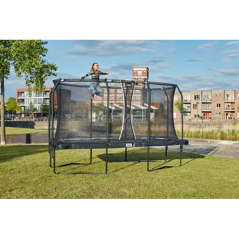 Trampolim exterior Salta Premium Black Edition retangular