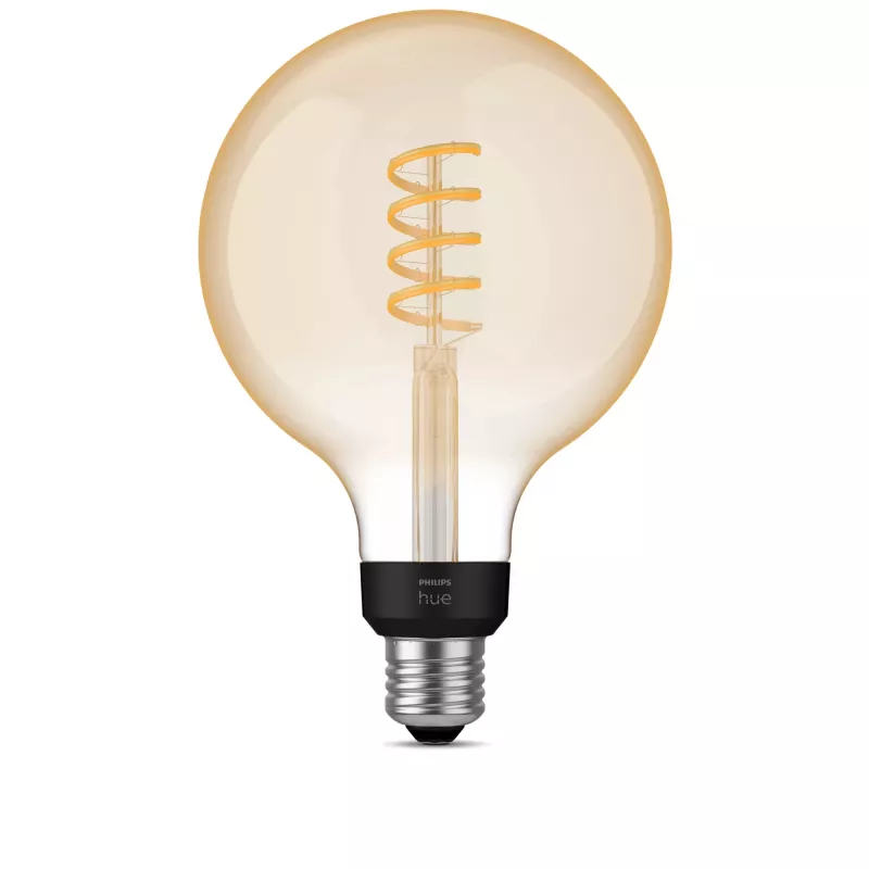 Lâmpada inteligente Philips G125 E27 Filament Globe, 7 W, Bluetooth/Zigbee, 125×192 mm