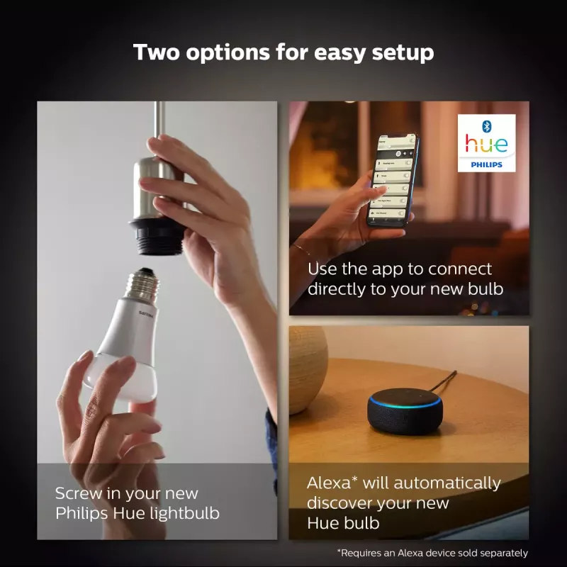 Philips Hue White A60 – lâmpada inteligente E27 – 800 (pack de 2)