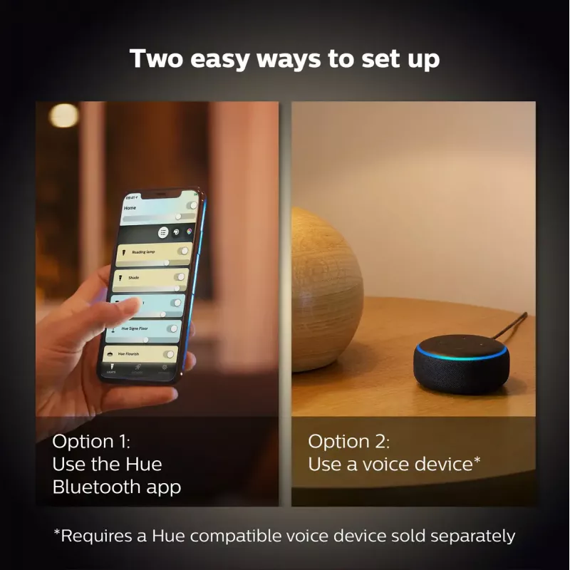 Lâmpada inteligente Philips Hue White Candle E14, Bluetooth, 6 kWh/1000h, AC, branco, dimensões 72×55×174 mm