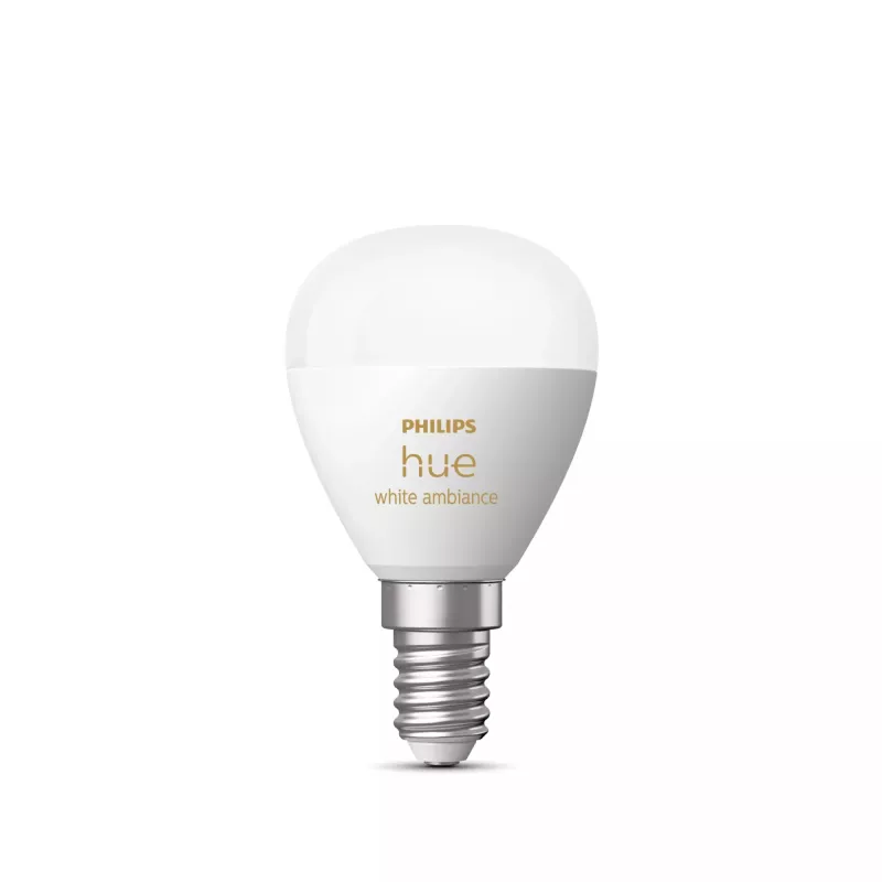 Philips Hue White ambience Lustre – E14 lâmpada inteligente, lâmpada inteligente, Bluetooth/Zigbee, branco, LED, E14, P45