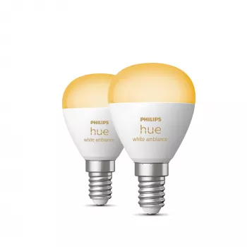 Philips Hue White Ambiance Lustre – E14 lâmpada inteligente – pack de 2