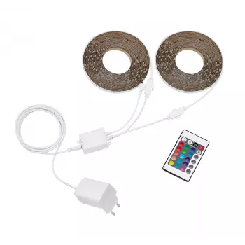 Philips conjunto de fita de luz LED RGB, 30 m, 230 V, regulável, IP20, com telecomando