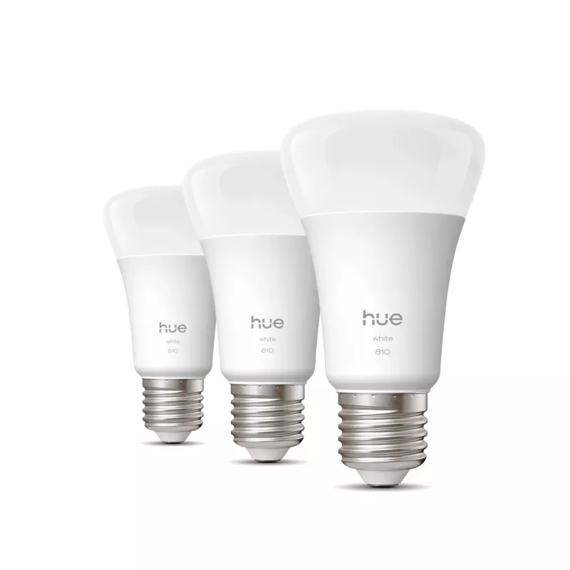 Philips A60 – Lâmpada inteligente E27 – 810, Bluetooth/Zigbee, LED, E27, A19, Branco suave, 2700 K