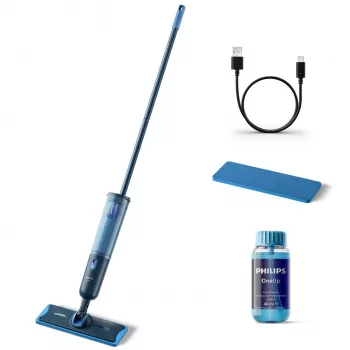 Esfregona elétrica Philips XV3101/01 Bateria Húmido Sem saco Azul 1,2 Ah