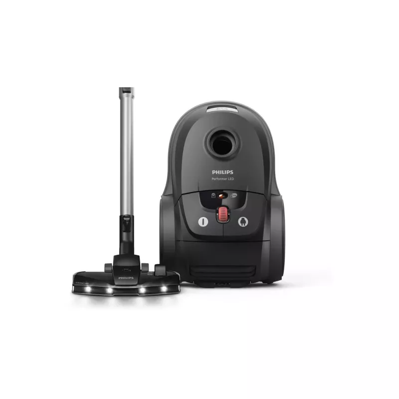 Aspirador de pó com saco Philips 8000 Series XD8122/10 — 900 W, saco de pó 4 L, filtro HEPA, preto