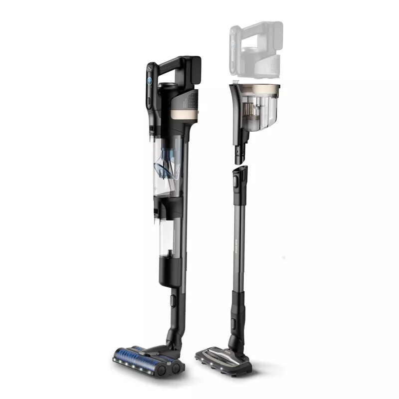 Philips 9000 Series XW9463/11 Aspirador vertical/escova elétrica Aspirador vertical 2-em-1 Bateria Húmido&Seco Sem saco 150 W Preto
