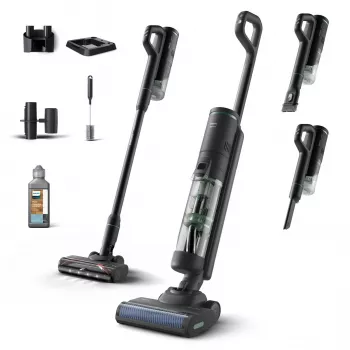 Philips 7000 Series XW7263/11 Aspirador vertical/escova elétrica Aspirador vertical 2-em-1 Bateria Húmido&Seco Sem saco 0,45 l 160 W Preto