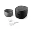 Panela de arroz Philips 3000 Series HD3080/80, 0,54 L, 400 W, preto, controlo por botões