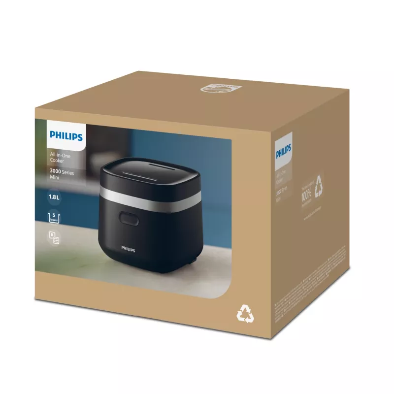 Philips 3000 series HD3090/80 Panela de pressão elétrica Preto 436 W