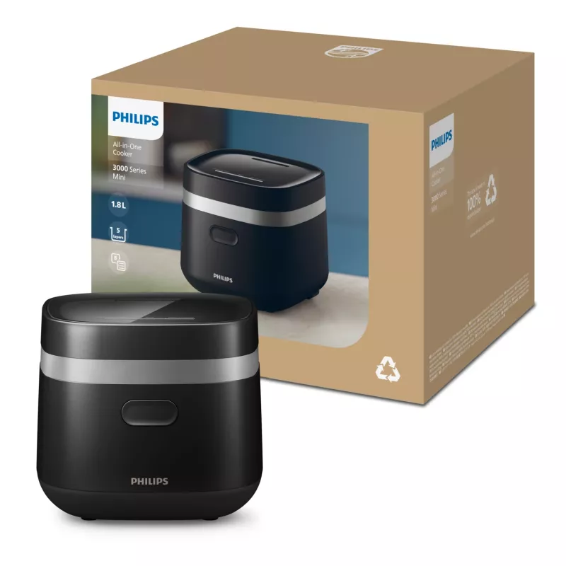 Philips 3000 series HD3090/80 Panela de pressão elétrica Preto 436 W