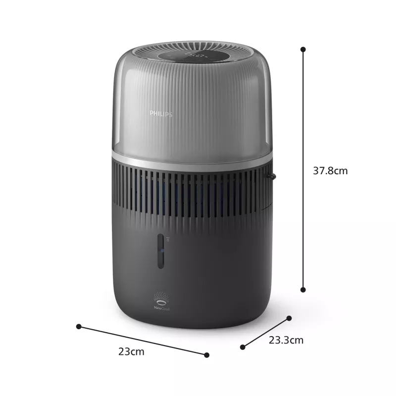 Humidificador Philips 5000 Series HU5710/03 – Humidificador a vapor, 4,5 l, grafite