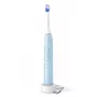 Escova de dentes elétrica recarregável Philips Série 6100 HX7406/01, adultos, escova de dentes sónica, cuidado diário, sensível, 62000 movimentos por minuto, azul, 2 min., 4 x 30 seg.